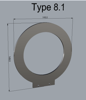 Light-Blade Type 8.1 inkl. Halter (55mm Aufnahme)